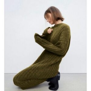 Zara Rib Knit Midi Dress Size M/L